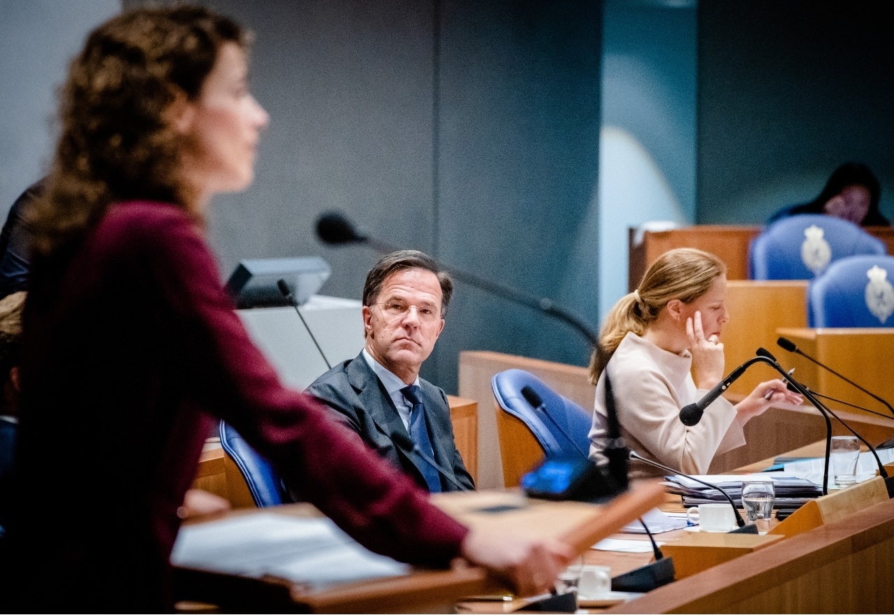 Demissionair premier Mark Rutte tijdens de Algemene Beschouwingen. Foto: ANP.