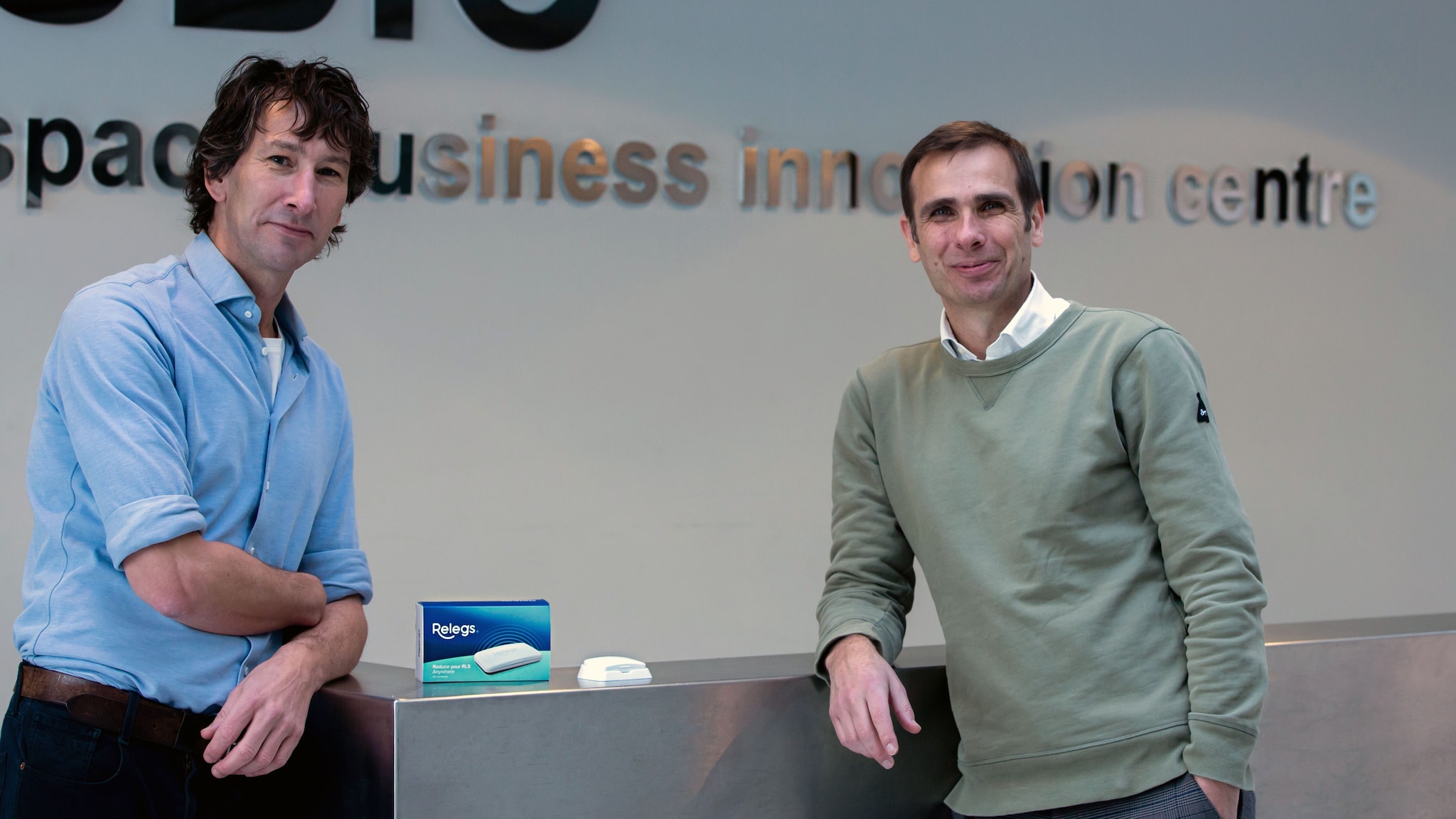 Casper van Waveren Hogervorst (links) en Erik van der Heide ontwikkelden Relegs. Foto: Relegs