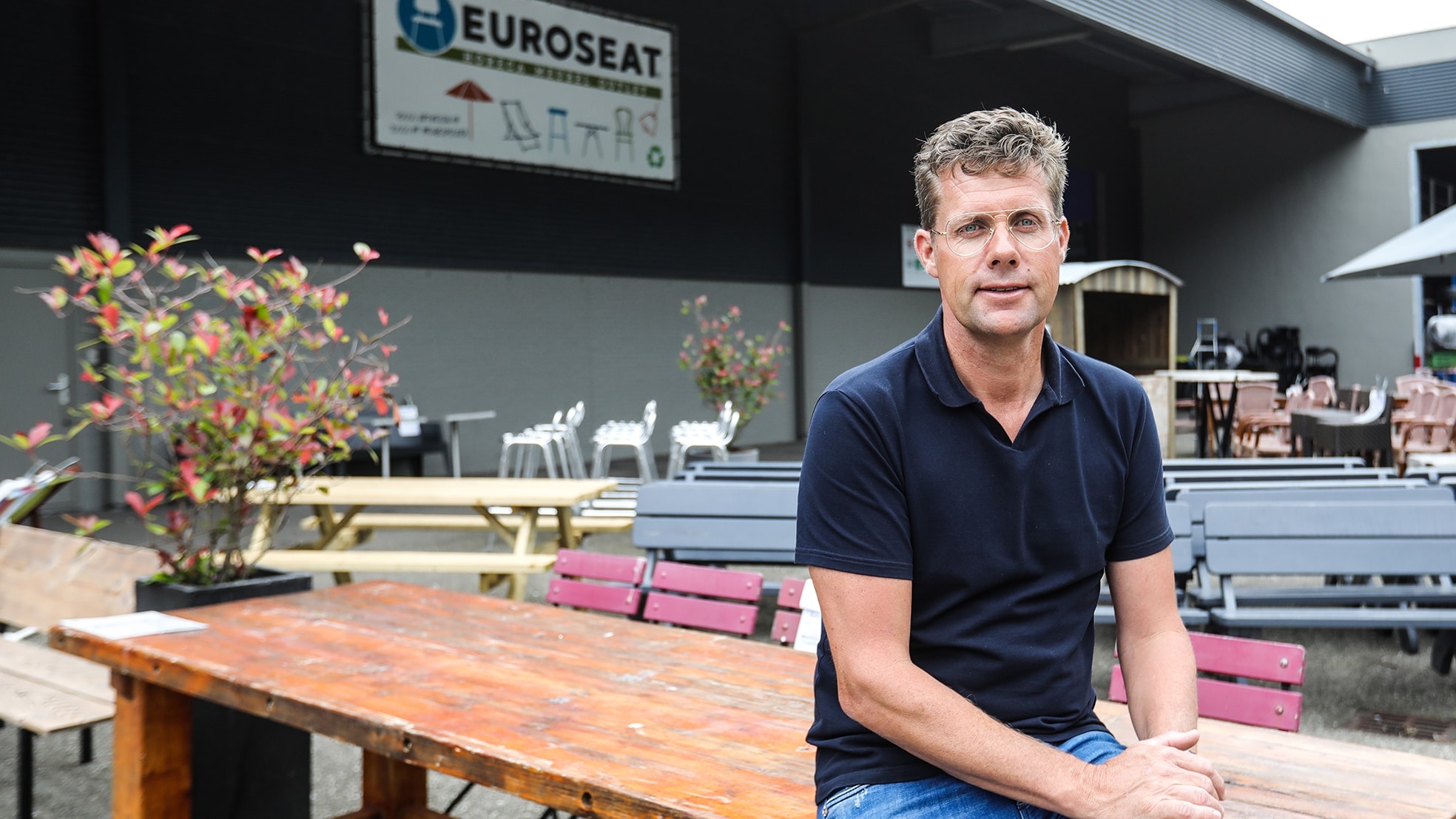 Marco Wokke, oprichter van Euroseat, verhandelaar van horecameubilair. Foto: Eva Plevier