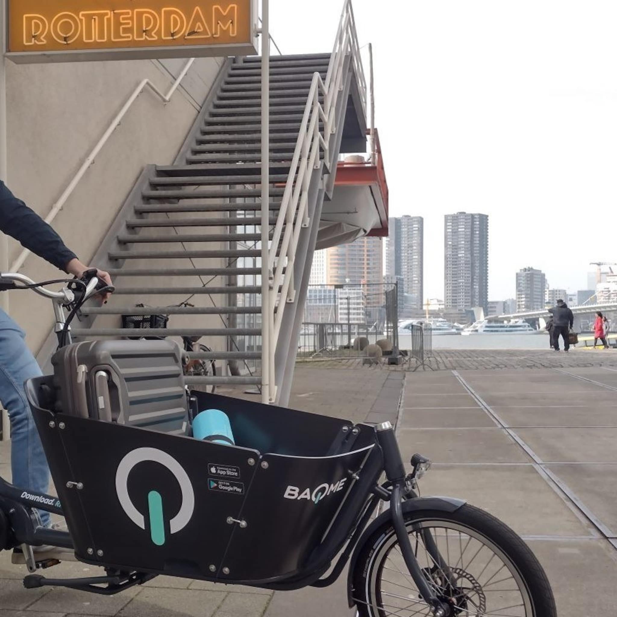 elektrische deelbakfietsen baqme gaan na rotterdamse start europa in