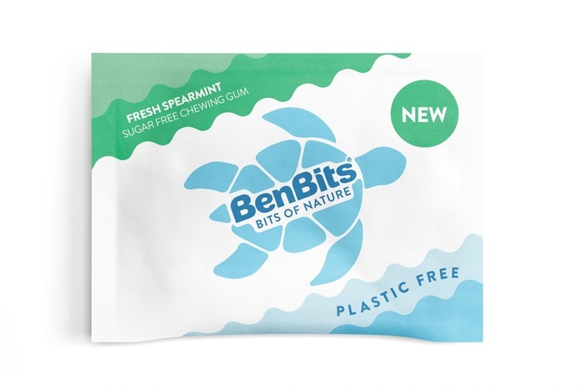 Het vernieuwde kauwgommerk BenBits is vooralsnog verkrijgbaar in twee smaken, Fresh Spearmint en Smooth Peppermint. Foto's: BenBits