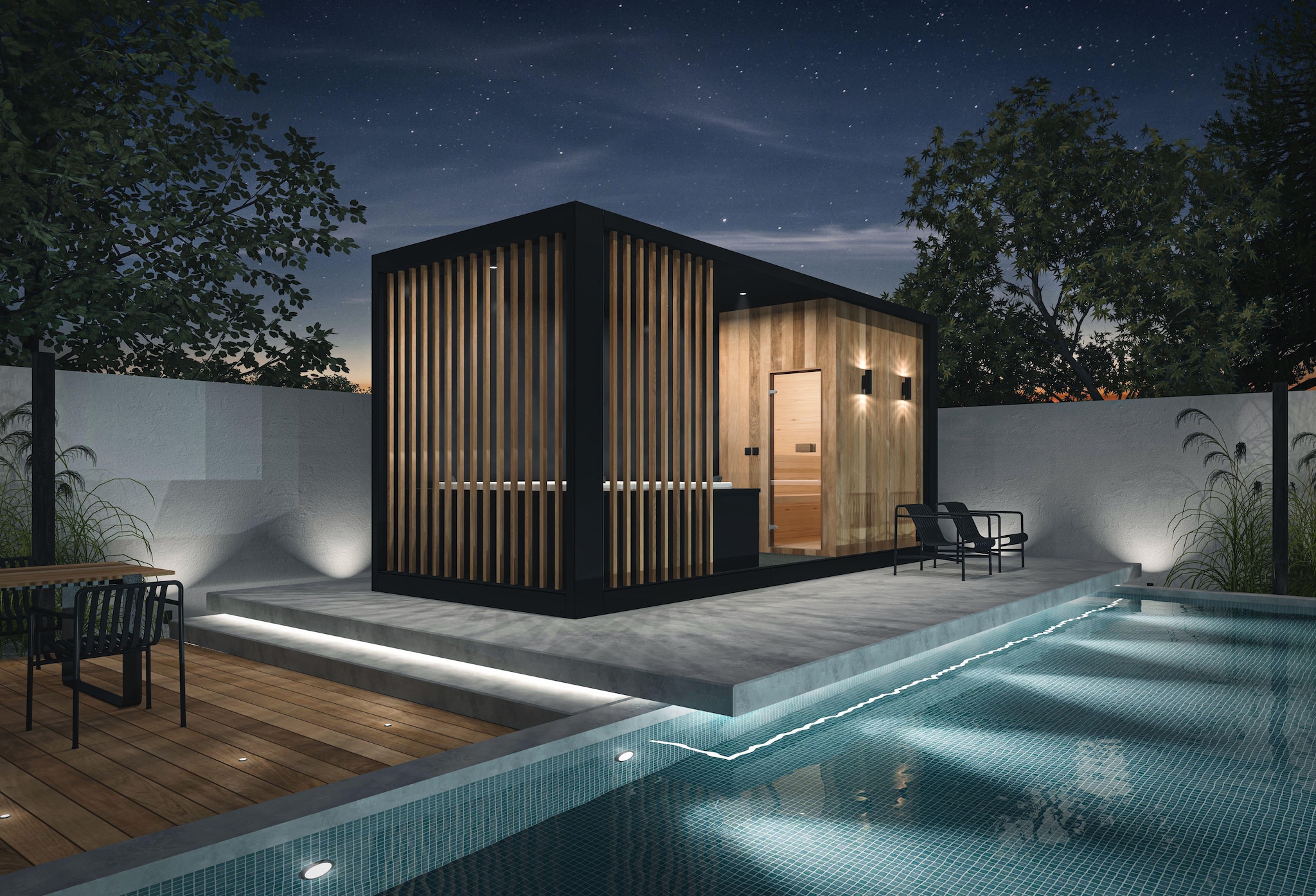 Met de perfecte middelen en manschappen die hij had, bedacht Marius Bos containers om te gaan bouwen naar luxe mobiele Plug &amp; Play wellnessunits, tuinkantoren en zorgunits. Foto: 20ft Concepts