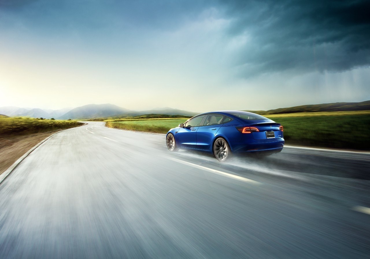 Dit is de Tesla Model 3, vorig jaar gekozen tot Zakenauto van het Jaar. Foto: Tesla.