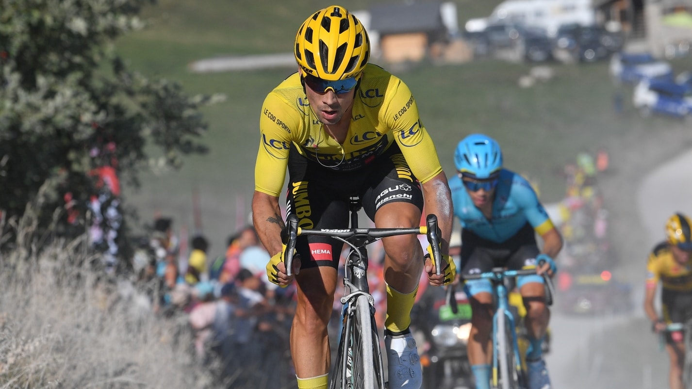 Jumbo-Vismarenner Primoz Roglic werd vorig jaar tweede in de Tour de France en ontving daar 200.000 euro voor. Foto: ANP