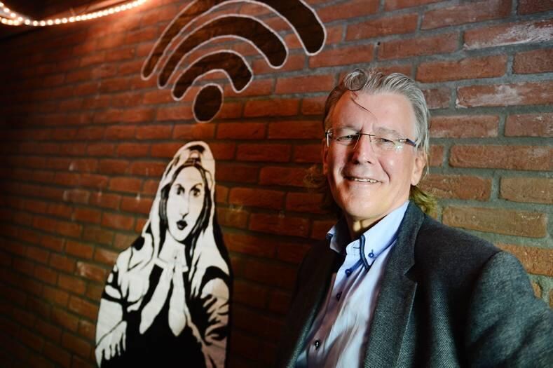 Dit is dus de uitvinder van wifi: Cees Links. Uit Nederland, ja. Foto: Annina Romita/Tubantia.
