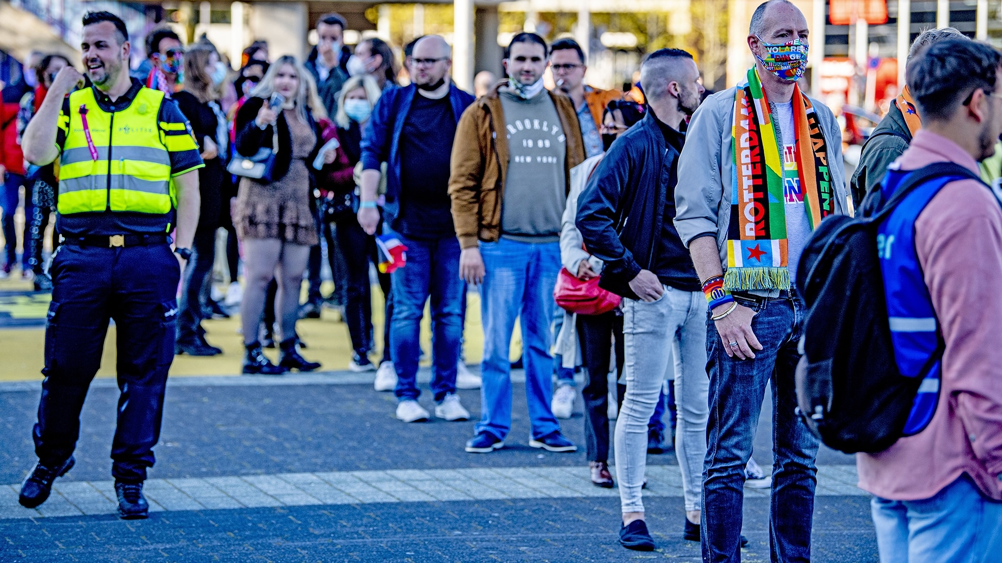 Testpubliek tijdens het Eurovisie Songfestival in de Rotterdamse Ahoy. Foto: ANP
