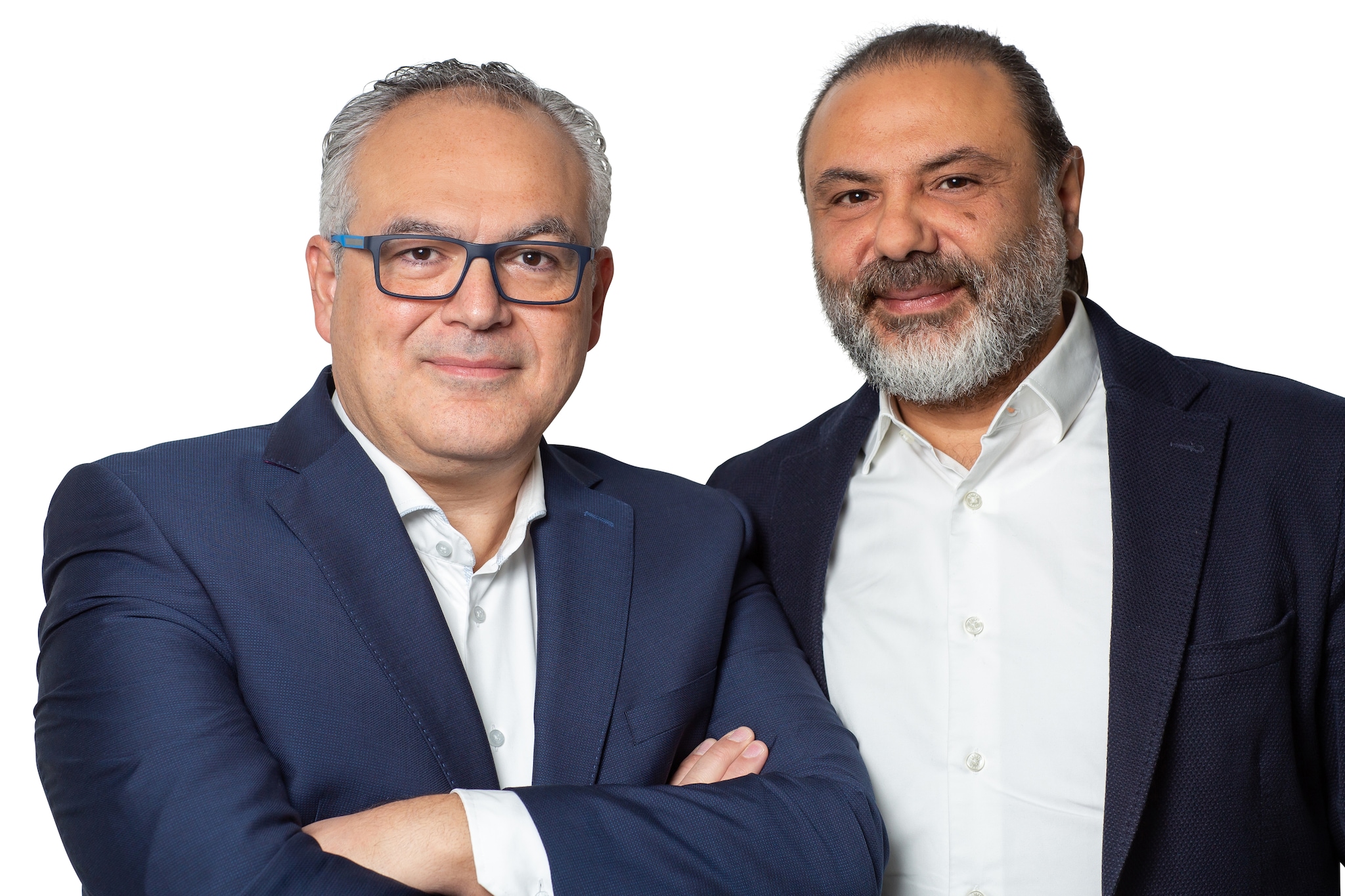 Atilla Aytekin, mede-oprichter en mede-CEO van Azerion, en Isitan Gün, voorzitter van Fortuna Sittard.