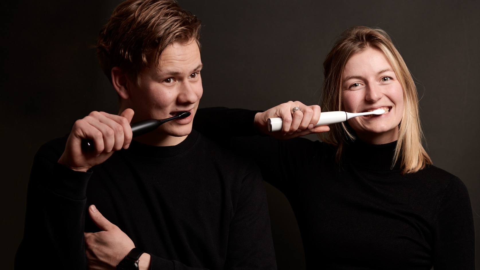 Elias van der Linden en Kim Hiemstra scoorden Michel Perridon en Pieter Schoen als investeerders voor Boombrush. Foto's: Boombrush
