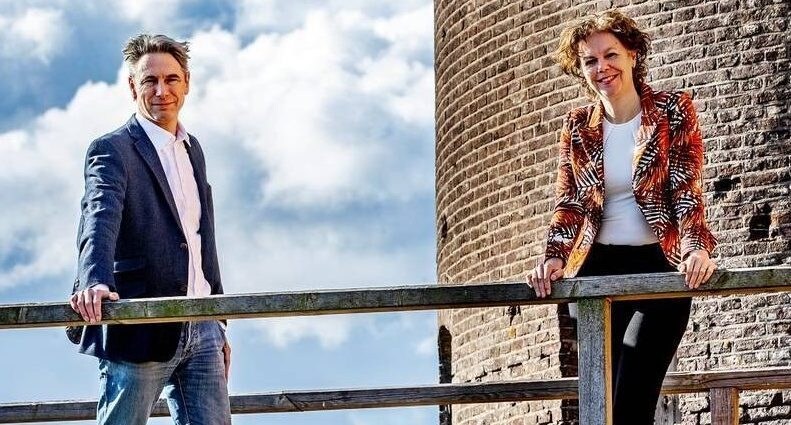 Ingrid Thijssen (r) van VNO-NCW en Tuur Elzinga van FNV. Foto's: AD/Pim Ras.