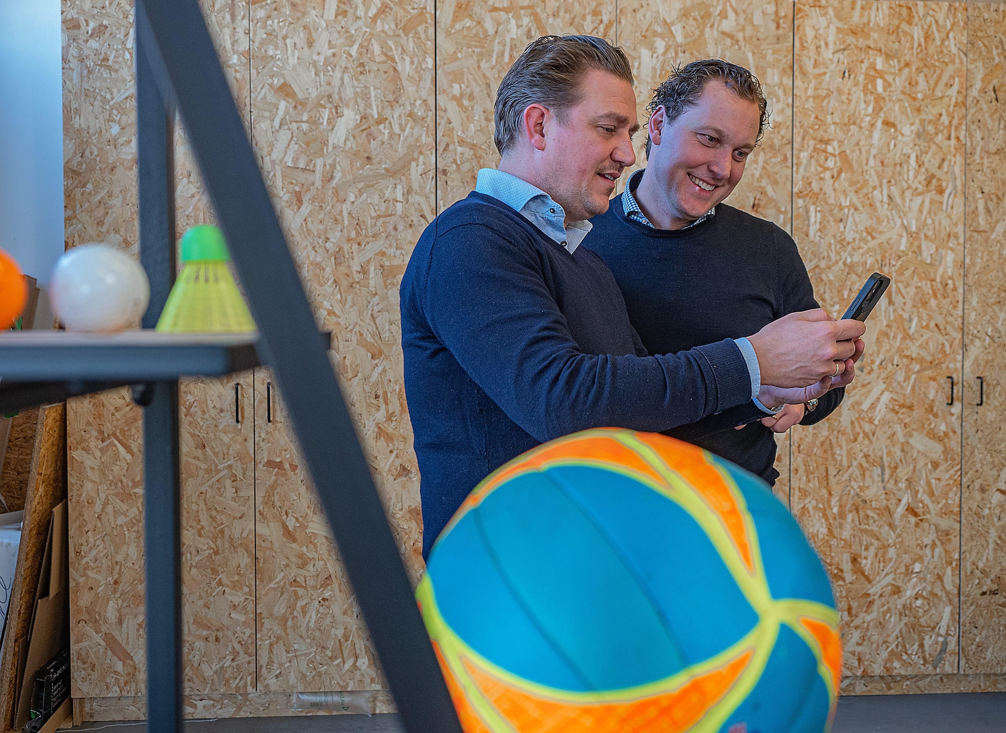 Michiel Huisman (l) en Paul Wiertz, de sportieve grondleggers van Champ. Foto: Champ