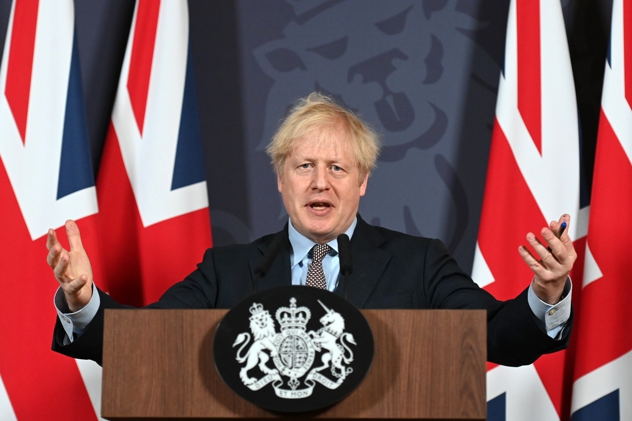 De immer optimistische Boris Johnson. Foto archief