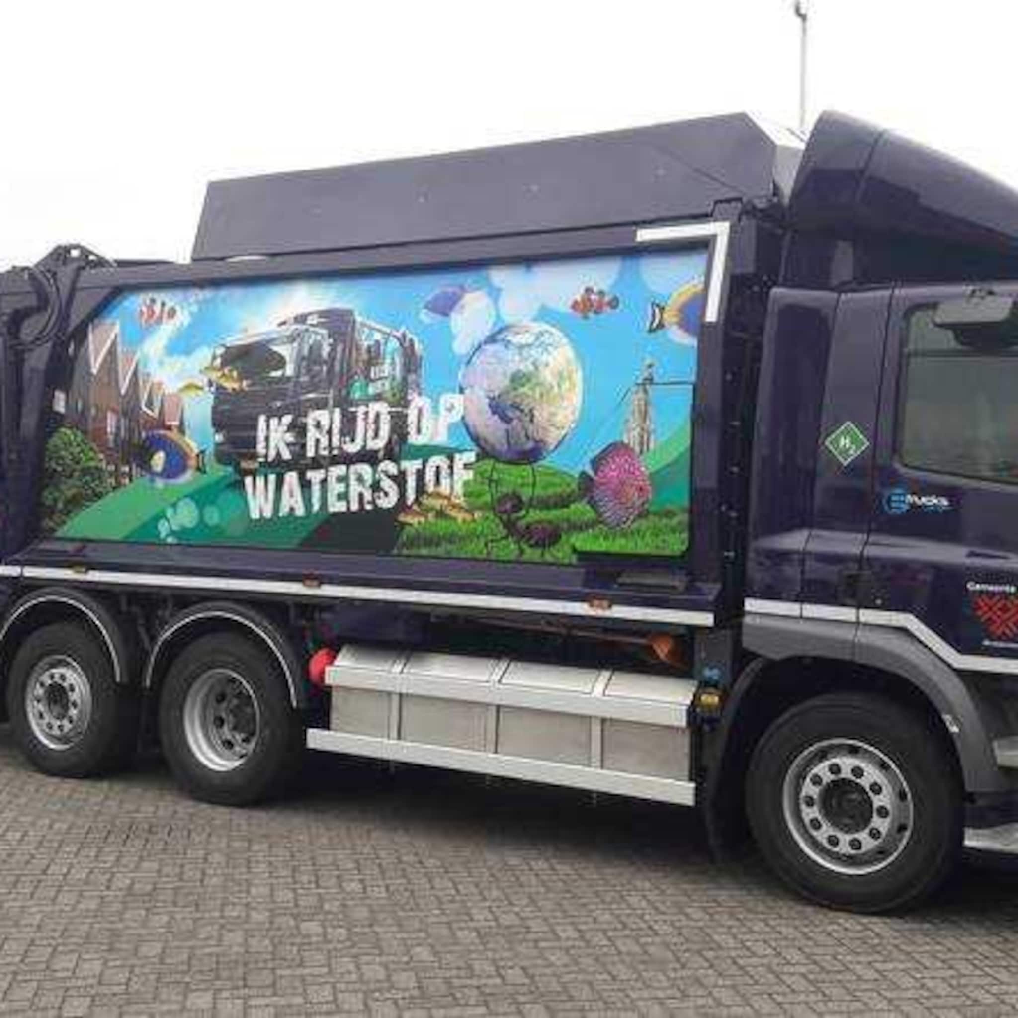 de snelle opmars van waterstof als brandstof proef met vuilniswagen