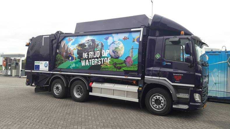 Nemo is de eerste Bredase vuilniswagen die op waterstof rijdt. Foto: Rob Musters