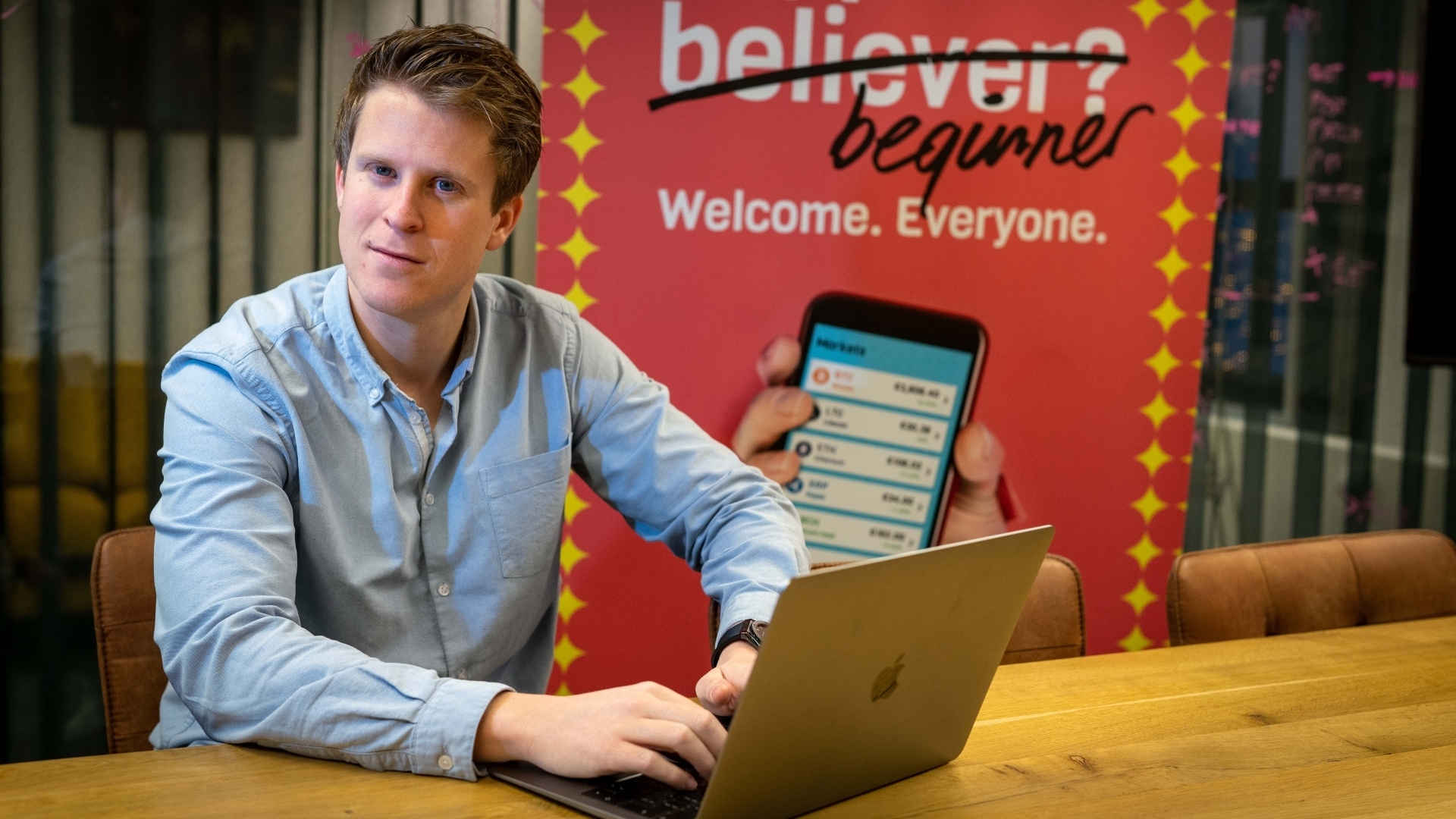 Davy Stevens: ,,Ik verwacht dat een bitcoin dit jaar tussen de 100.000 en 200.000 euro waard gaat worden." Foto: Erik van ‘t Hullenaar