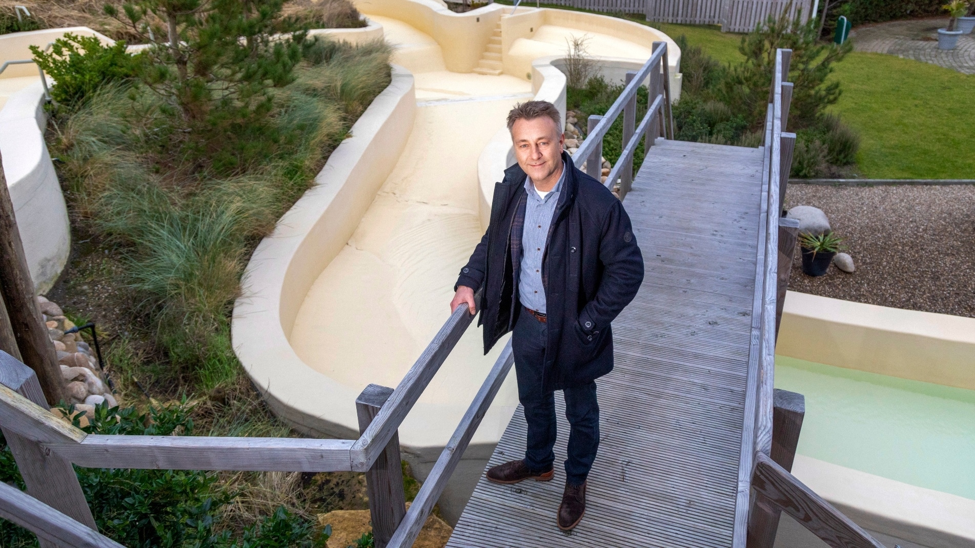 Center Parcs-directeur Mark Giethoorn: ,,Center Parcs is zo'n beetje de uitvinder van de wildwaterbanen. Die krijgen nog veel meer spectaculaire elementen." Foto: Marco Okhuizen