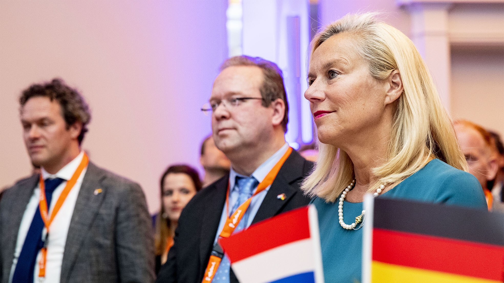 Demissionair minister Kaag tijdens een eerdere toespraak op een handelsdiner in Duitsland. Foto: ANP