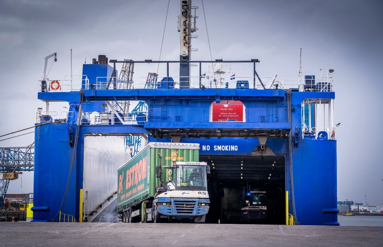 Het goederen- en vrachtvervoer naar het Verenigd Koninkrijk verloopt soepel voor Nederlandse transportbedrijven. Foto: ANP
