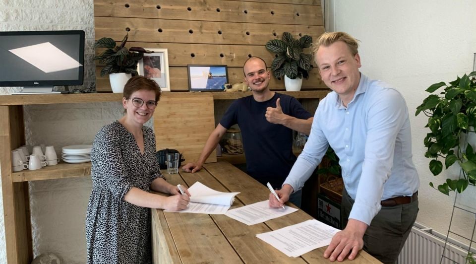 Het huidige MT van EventInsight: v.l.n.r. Sanderyn Niemijer, Bas Krijgsman en Ruben Haring.