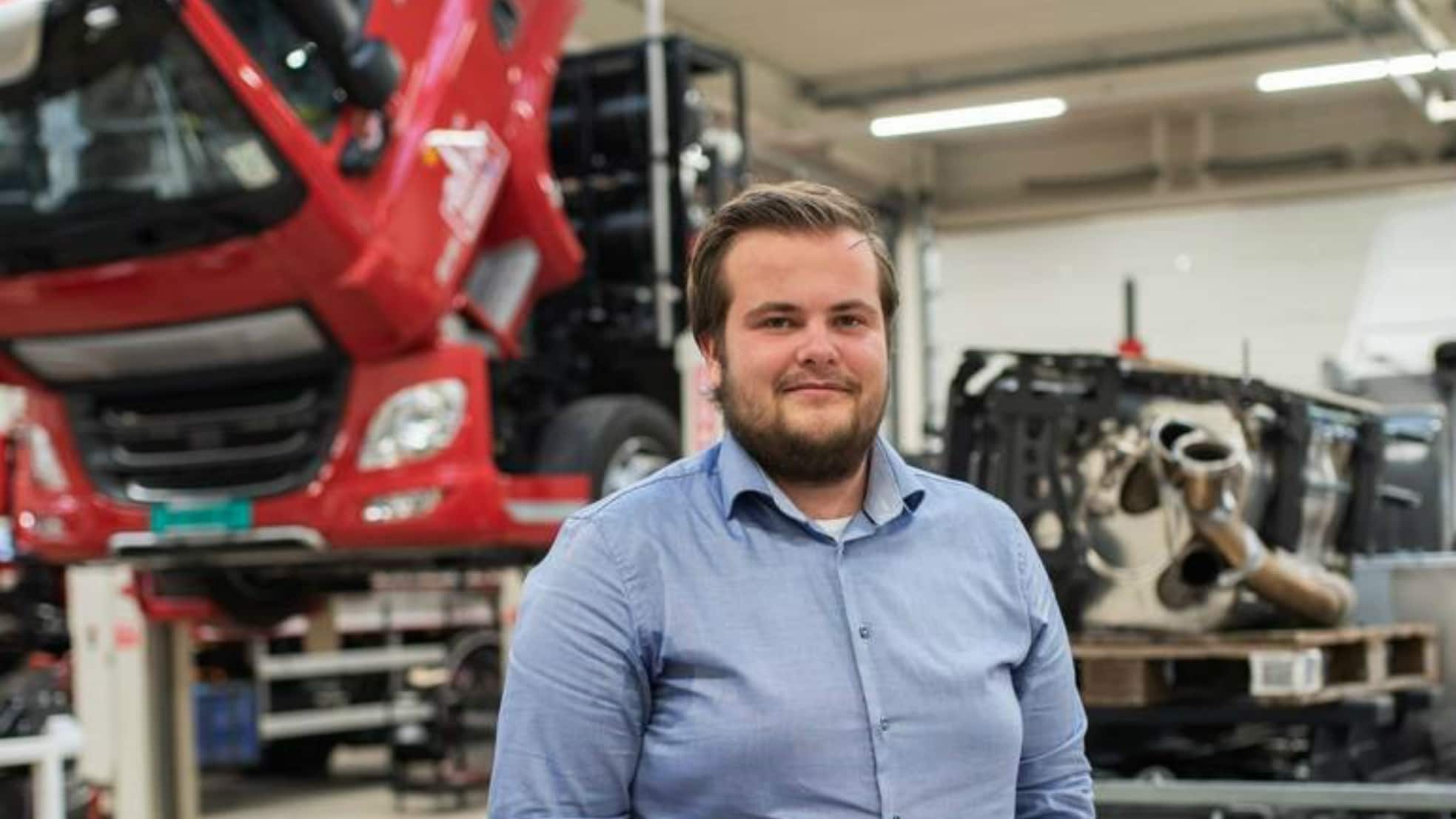 Max Holthausen in de productiehal van het bedrijf. Foto: Sabine van Wechem.