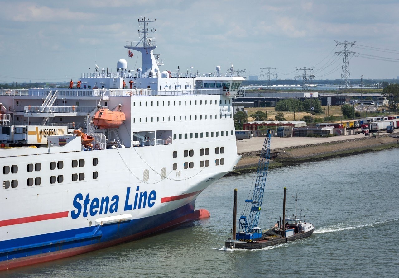 Een ferry van Stena Line in de haven van Hoek van Holland. Foto: ANP