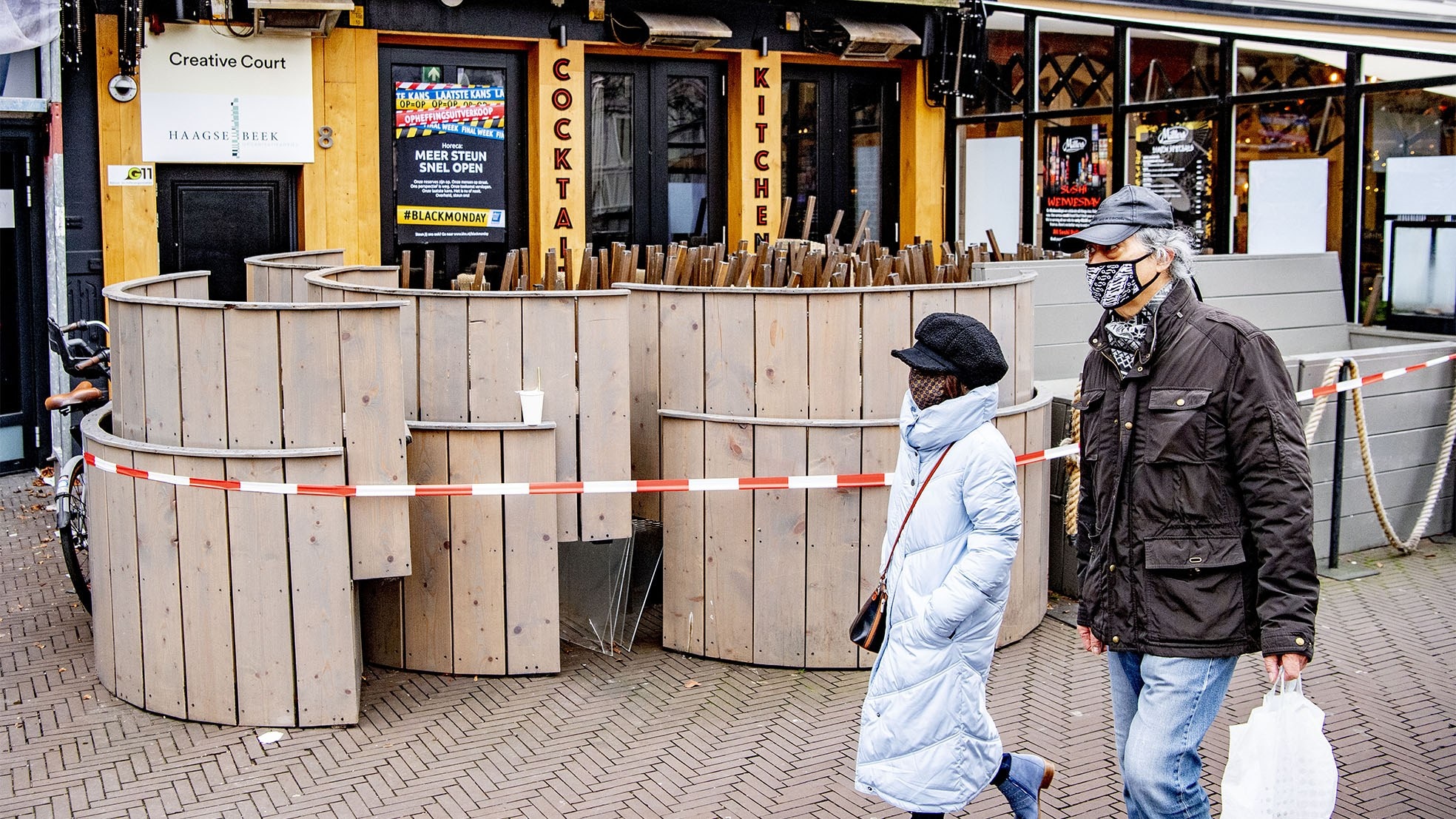 Een gesloten kroeg in Den Haag. Foto: ANP
