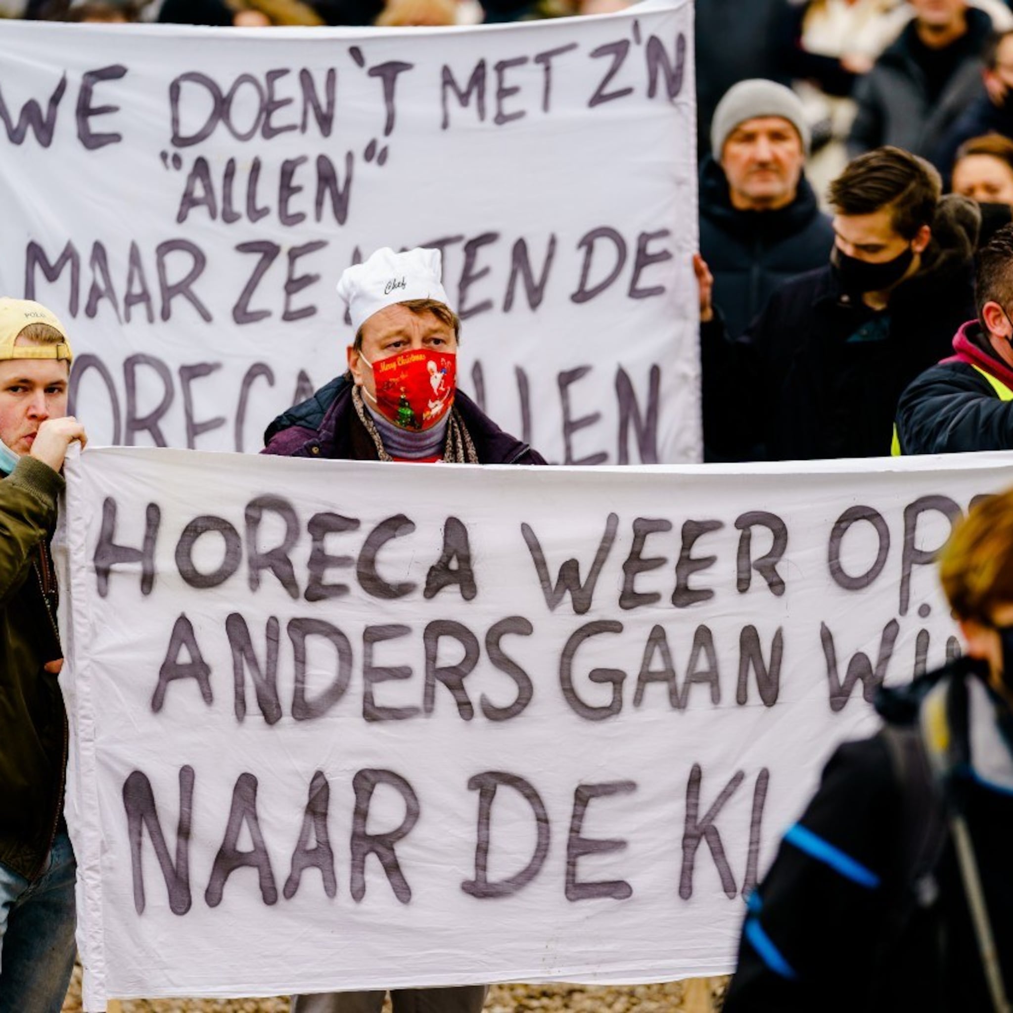 horecaondernemers protesteren in den haag vet op de botten is weg