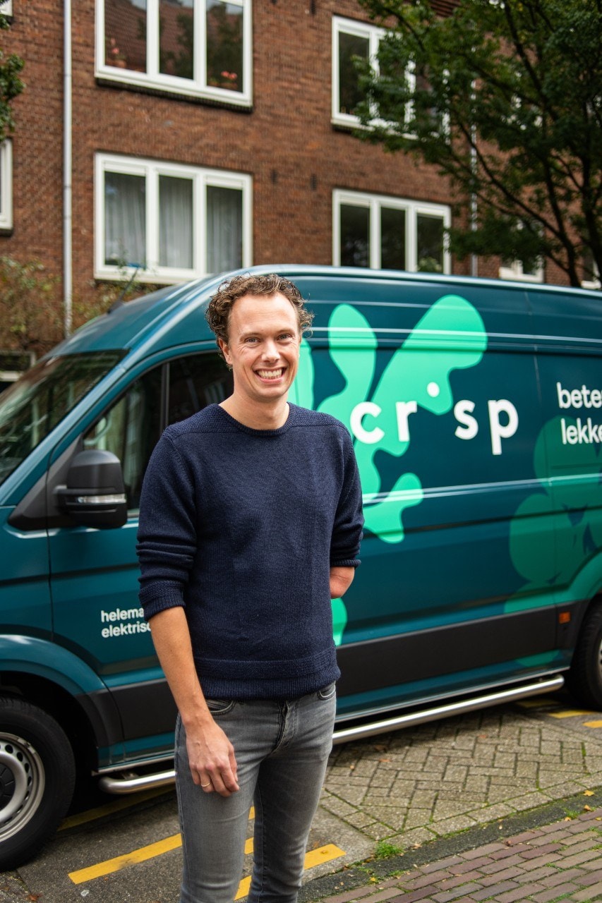 Oprichter Tom Peeters trok in 2020 extra kapitaal aan van bestaande investeerders. Foto: Crisp