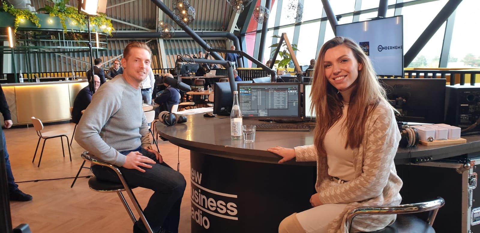 Ondernemersechtpaar Jordy en Lena Cobelens te gast bij New Business Radio en De Ondernemer.