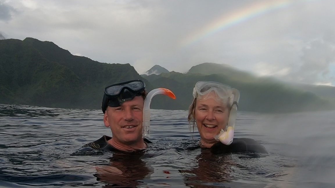 Marijke Sjollema met haar partner Benno Brada.