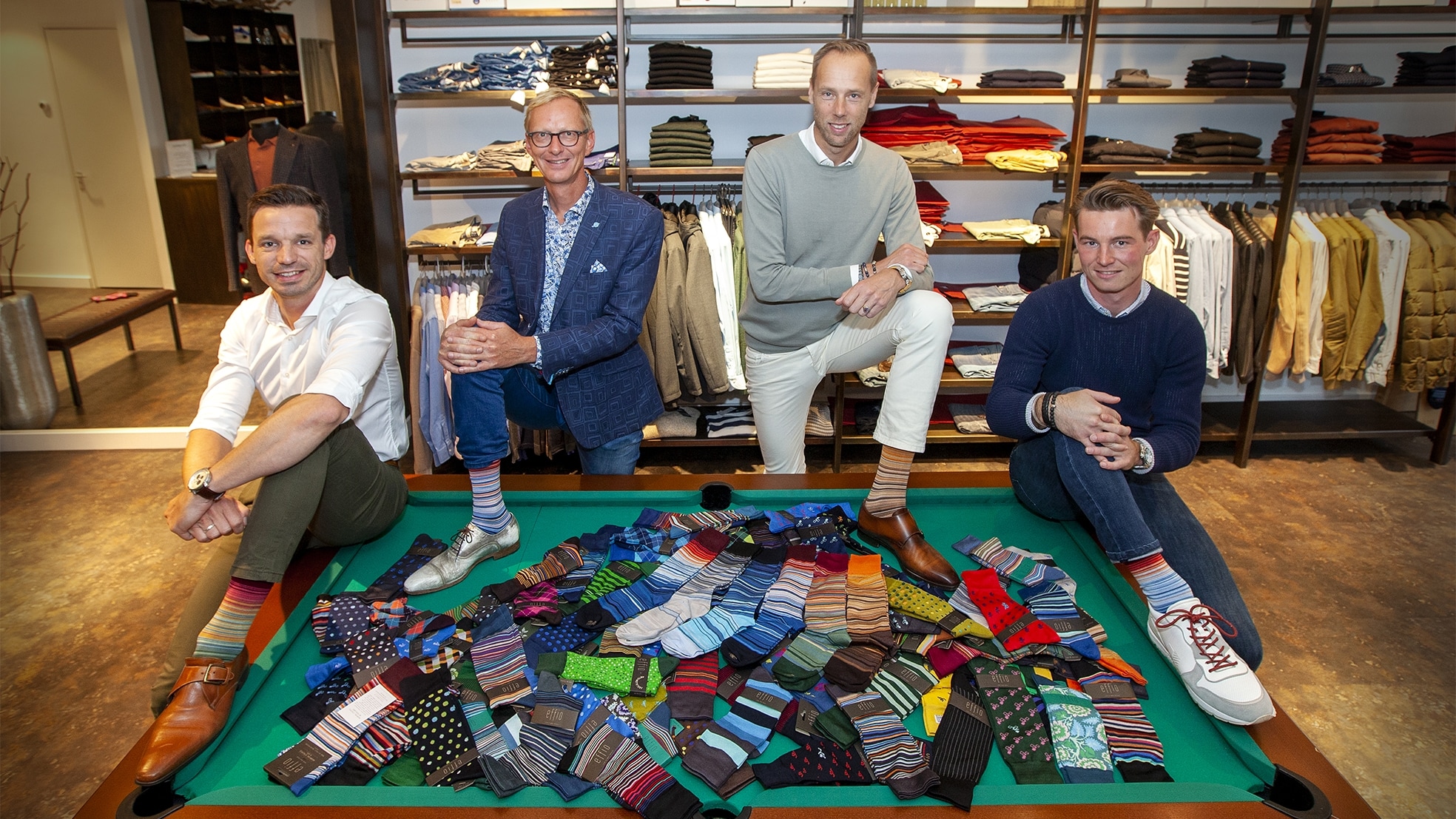 De ondernemers achter Effio: (v.l.n.r.) Bas Kleinveld, Henk Werksma, Erik Valk en Nick Bos. Foto: Danielle Verweij
