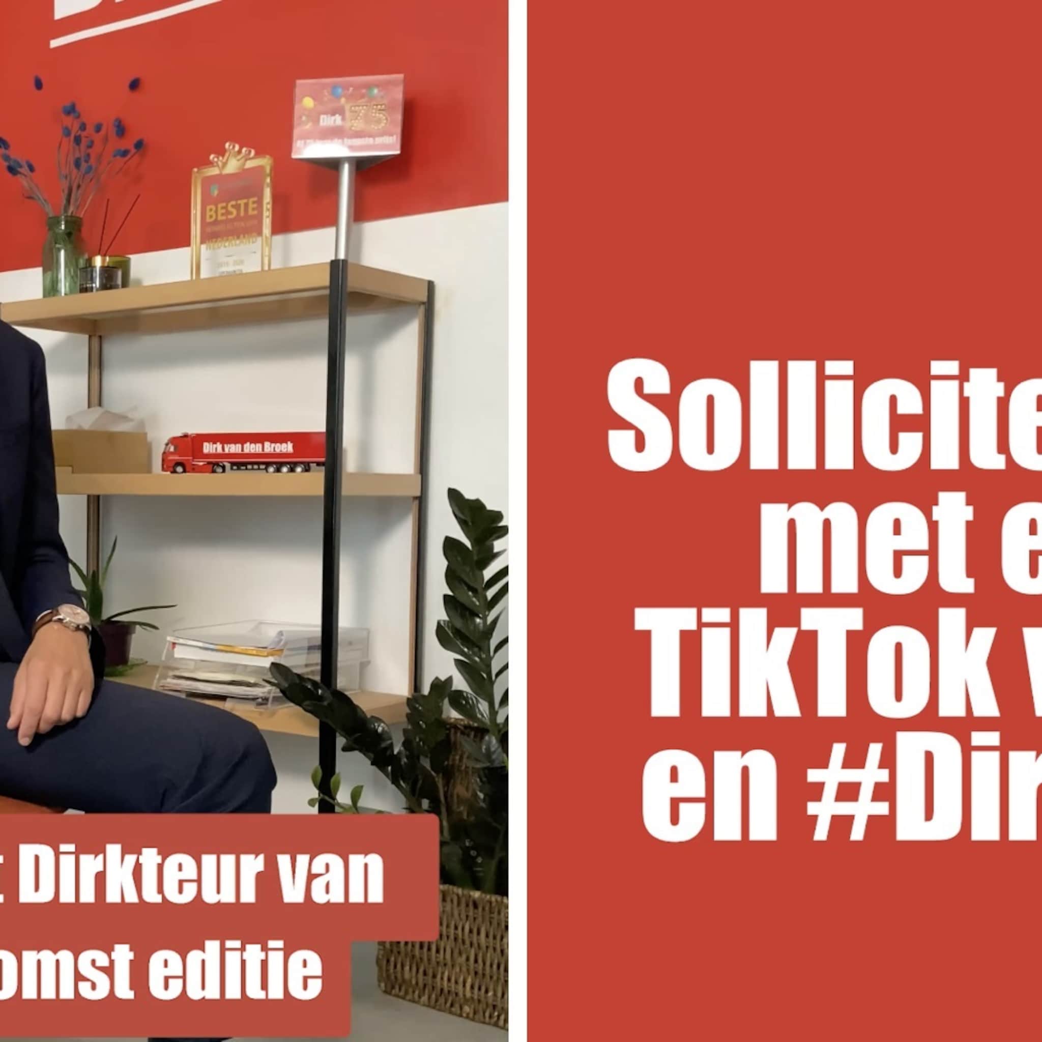 dirkteur supermarkt dirk werft sollicitanten via tiktok