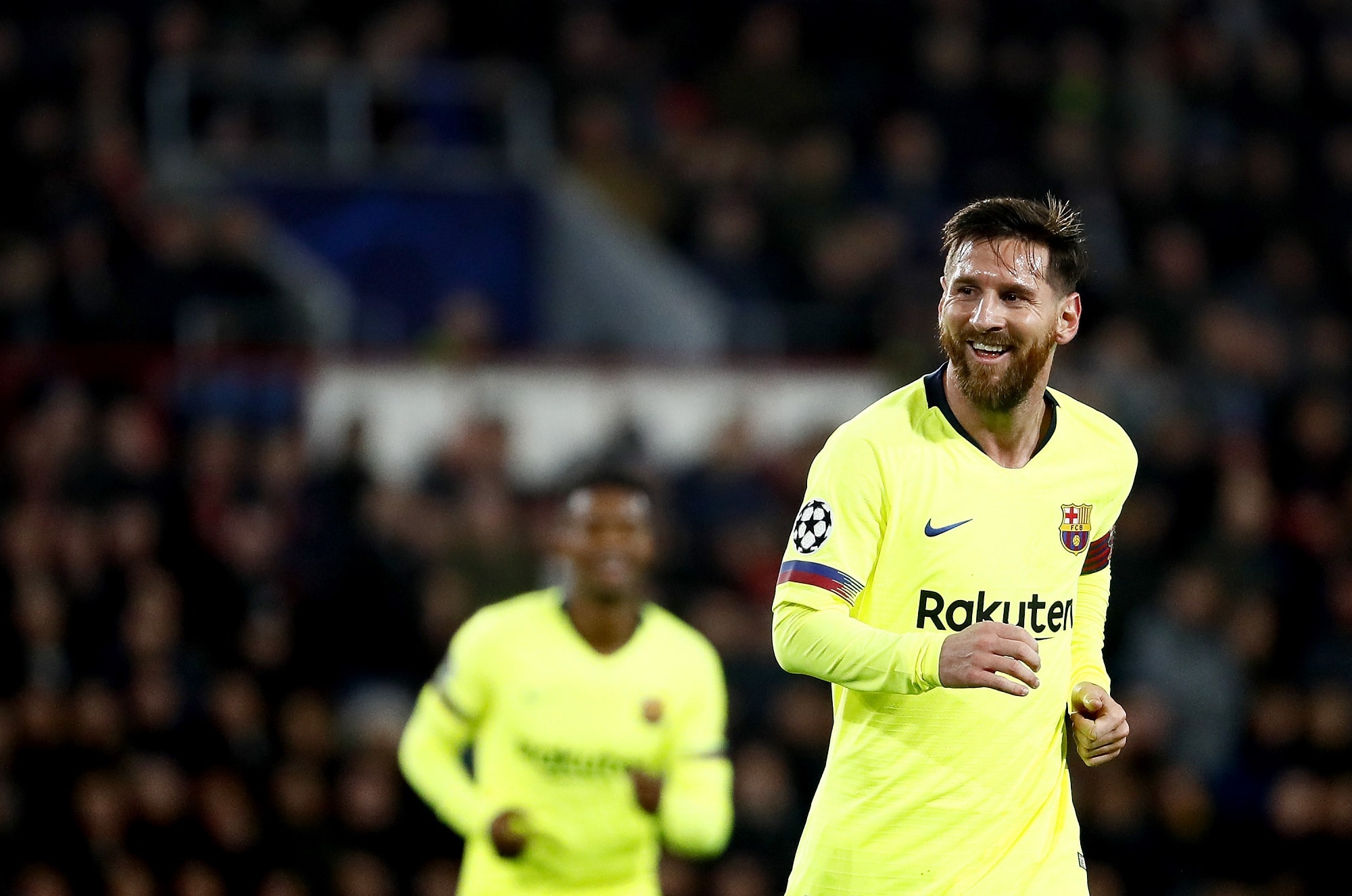 Lionel Messi van FC Barcelona in een wedstrijd tegen PSV in de Champions League van 2018. Foto: ANP
