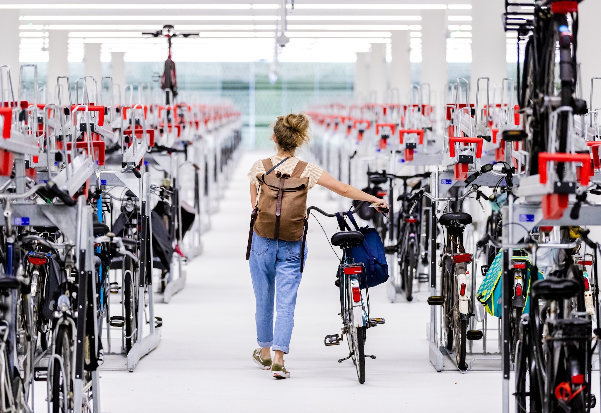 De nieuwe fietsparkeergarage bij station Den Haag Centraal. Foto: ANP