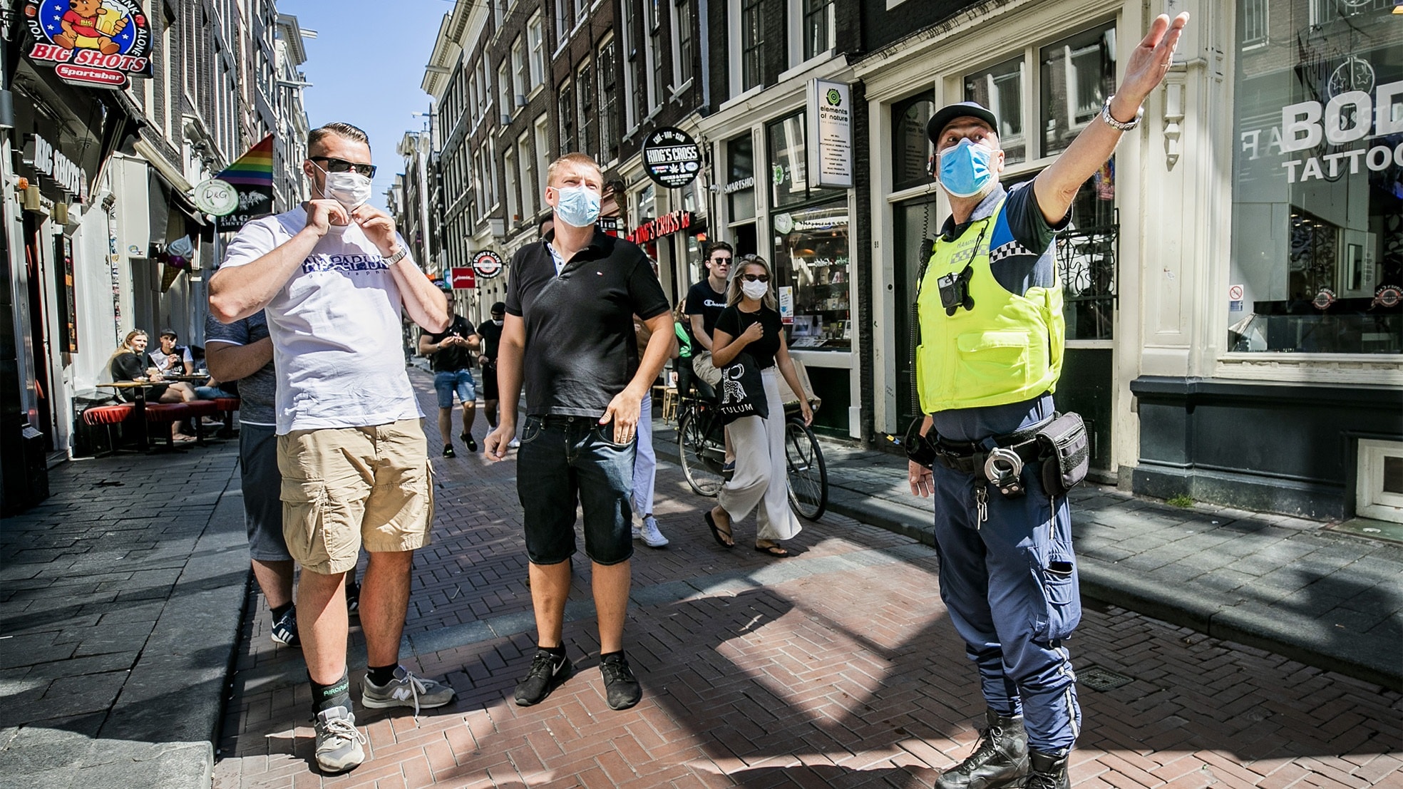 Amsterdam tijdens de mondkapjesplicht. Foto: ANP/Remko de Waal