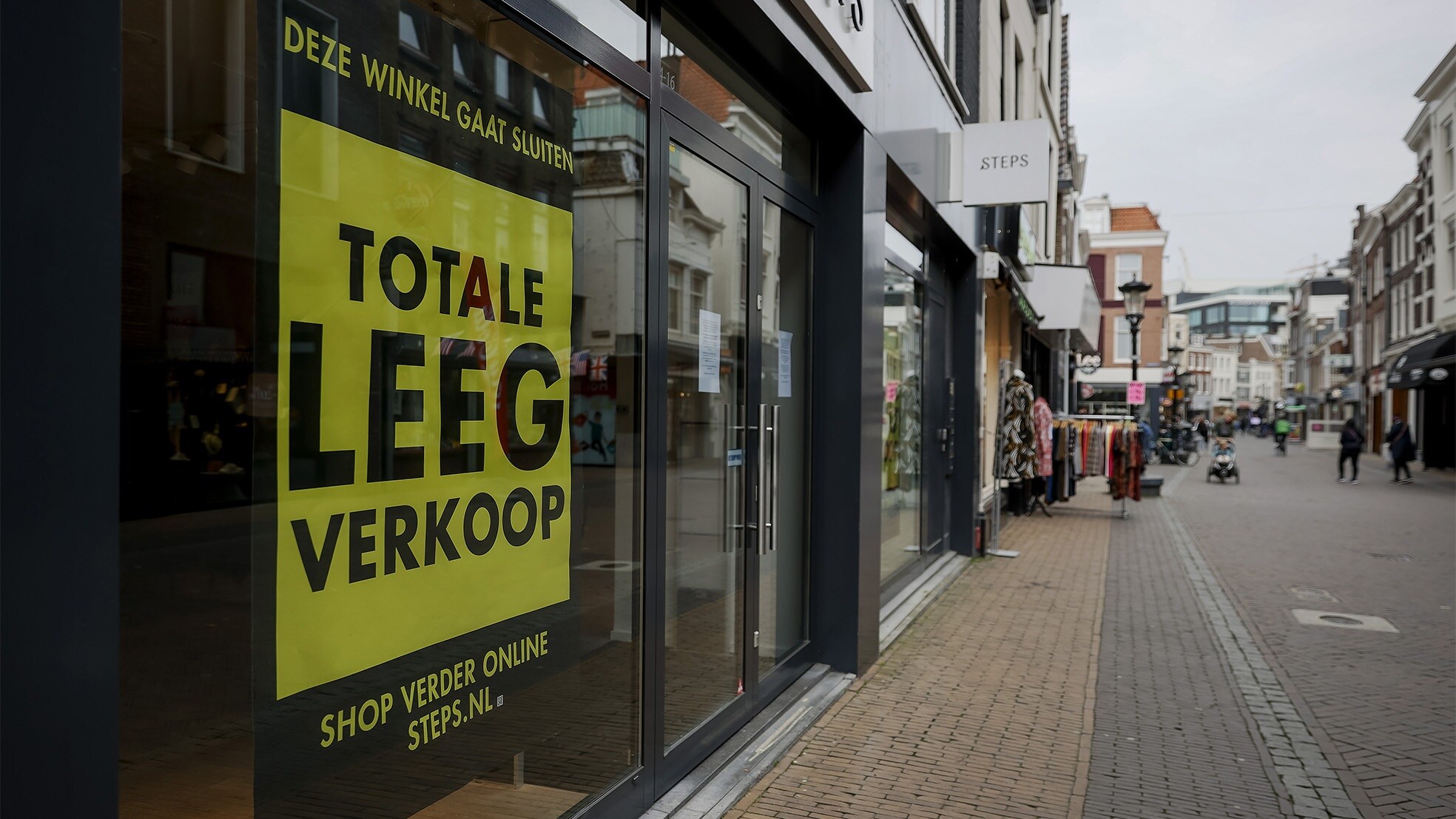 Leegstaand winkelpand in hartje Utrecht. Foto: ANP