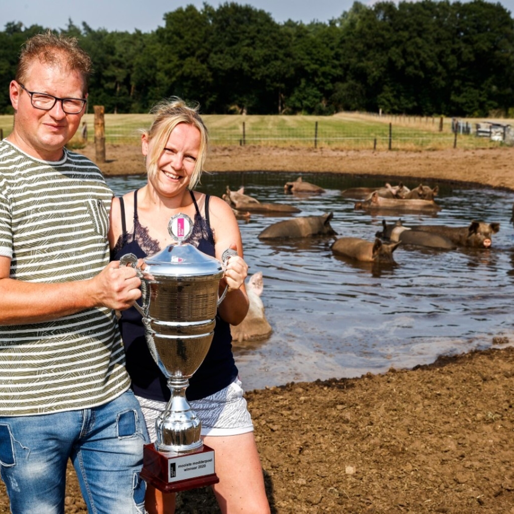 bioboeren koen en melissa winnen mooiste modderpoel 2020
