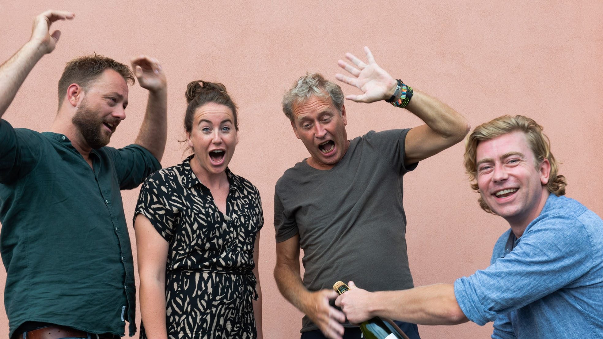 Het team achter WijnSpijs kan ondanks de coronacrisis een feestje vieren. Foto's: WijnSpijs