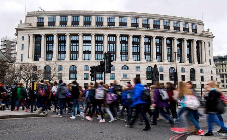 Het hoofdkantoor van Unilever in Londen. Unilever wordt volledig Brits.  Hollandse Hoogte / AFP