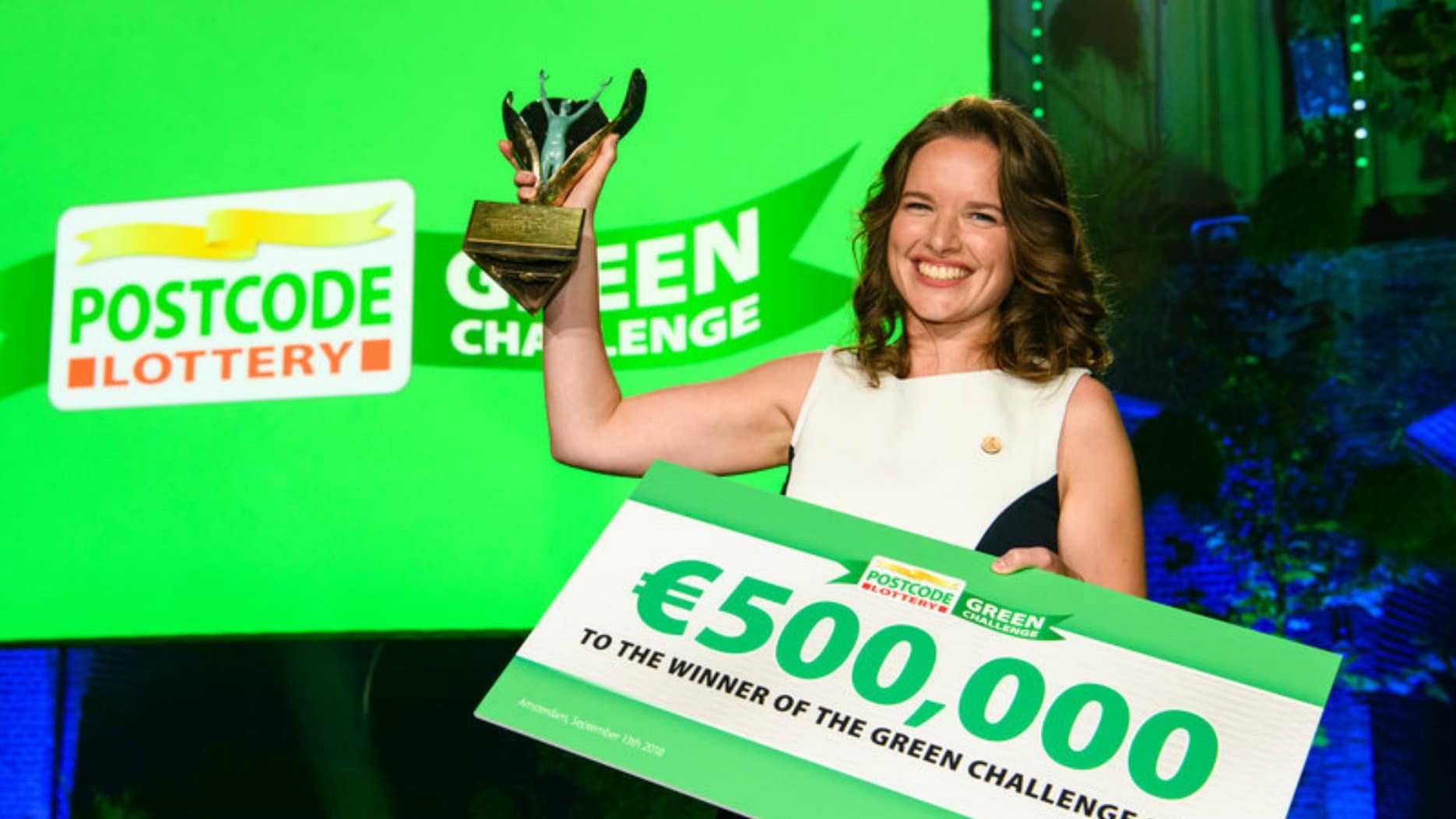 Anne Marieke Eveleens won in 2018 500.000 euro met de Great Bubble Barrier, een luchtgordijn tegen de plastic soup in de oceanen. In 2016 ging de hoofdprijs ook al naar Nederland: PHYSEE met de smartskin Powerwindow. Foto:Greenchallenge