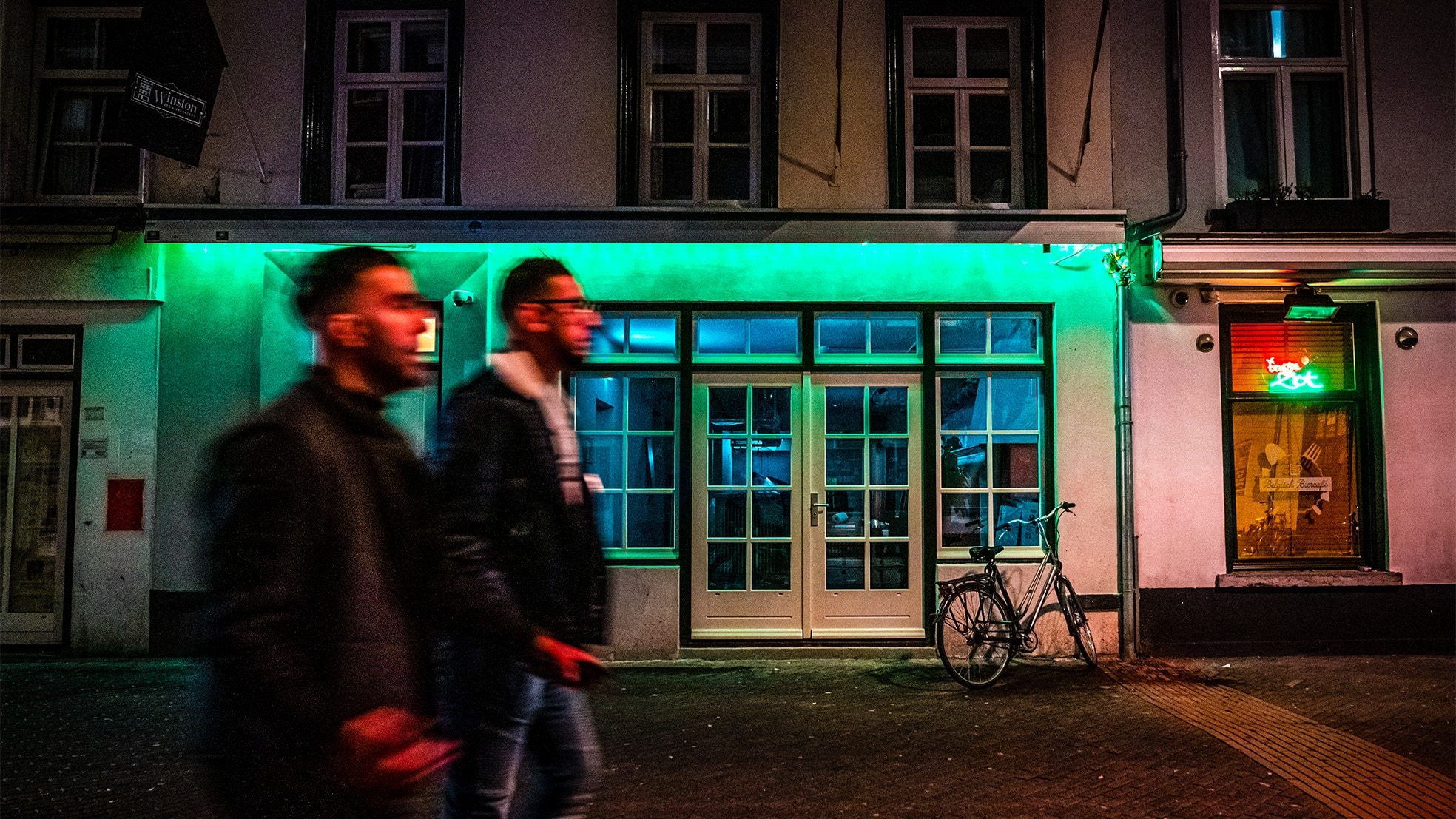 Een rustige nacht op het anders zo drukke Stratumseind in Eindhoven. Foto: Rob Engelaar/ANP