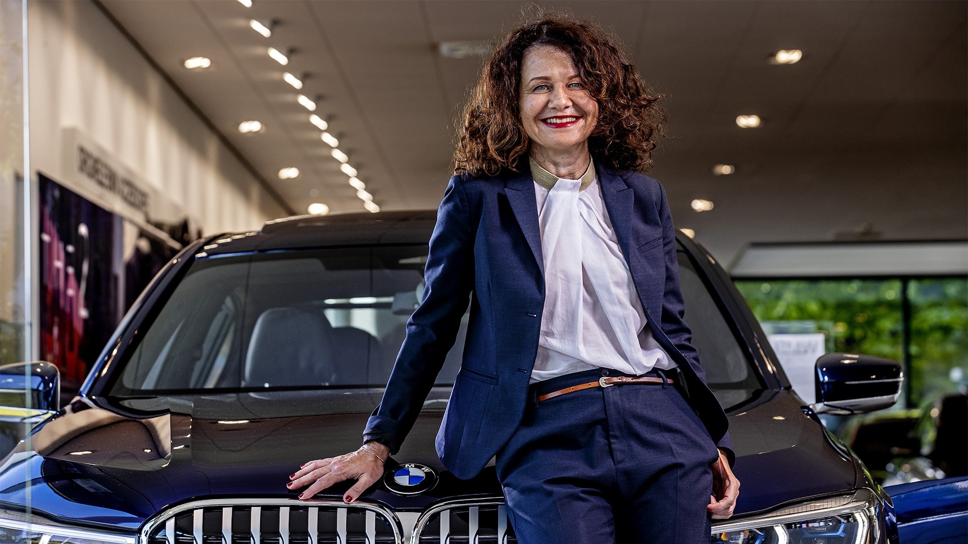 ‘Ik voel me heel erg thuis in een BMW, ik denk dat veel klanten dat herkennen’, zegt Stefanie Wurst van BMW Group Nederland. Foto: Pim Ras