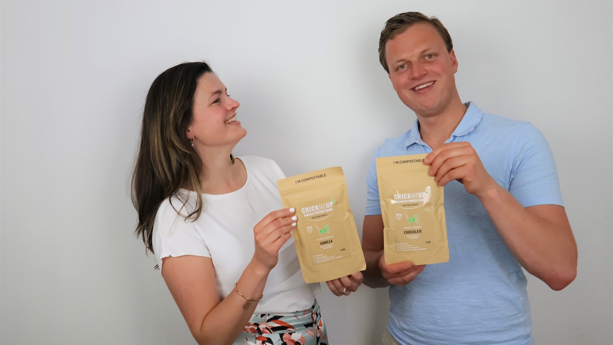 Afke en Hylke Politiek, zus en broer plus de ondernemers achter CrickMeUp. Foto: CrickMeUp