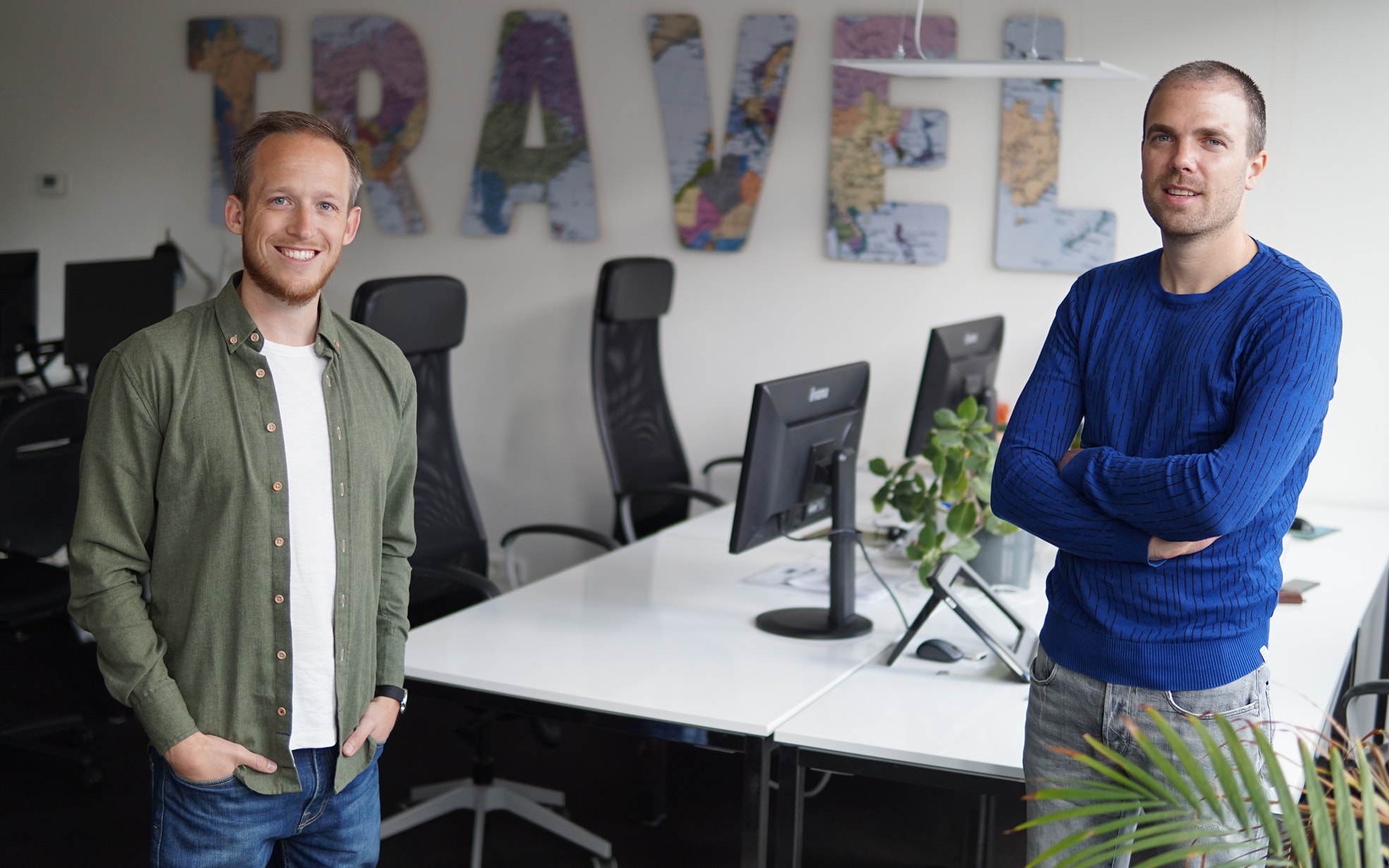 Eelko van Drongelen (rechts) en mede-oprichter Ruud Raaijmakers. Foto: weflycheap