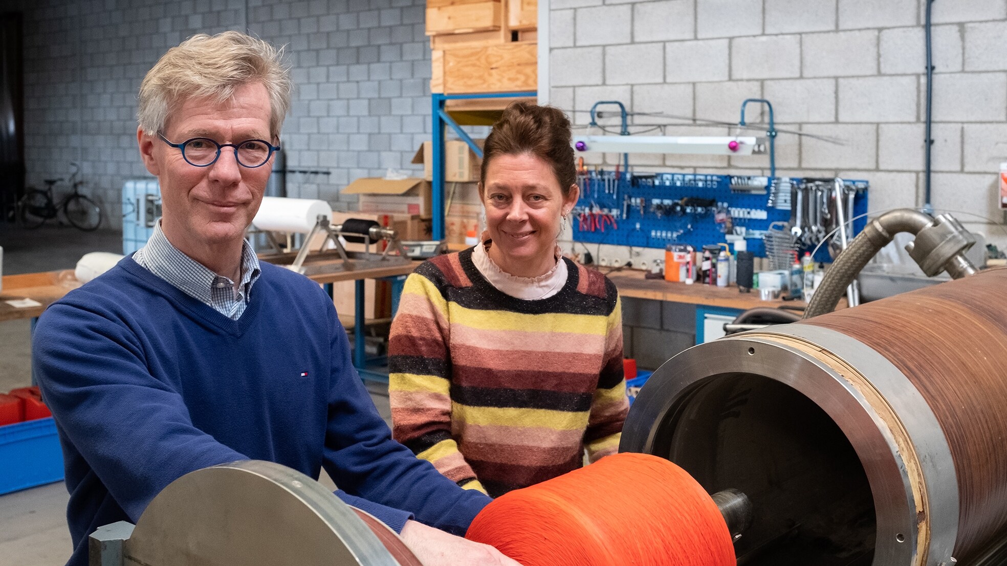 Cto Ernst Siewers en manager Femke Zijlstra van DyeCoo. Foto: DyeCoo