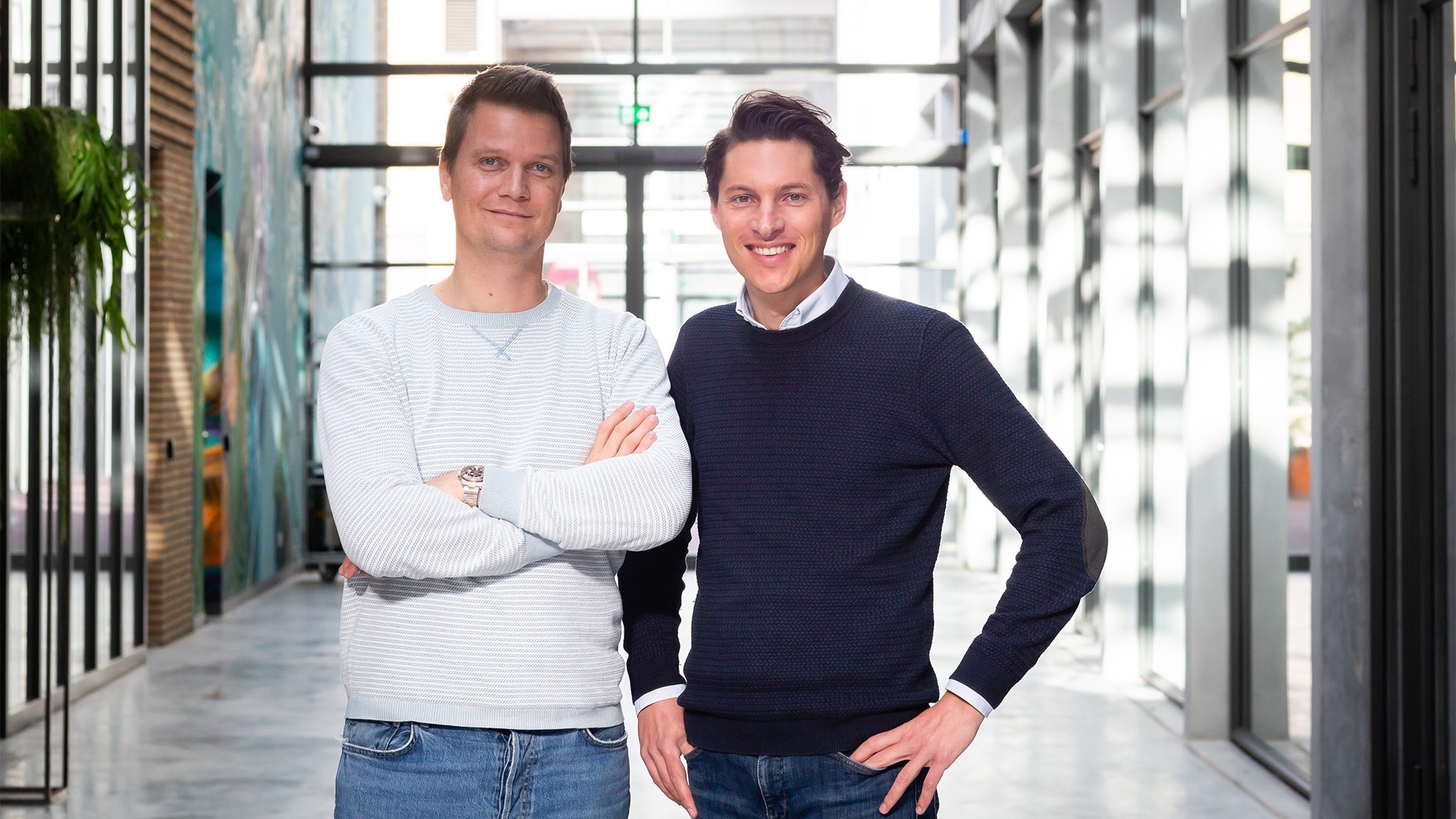 Oprichters Angelo Visser (links) en Peter Roelfsema van Jobner. Foto: Jobner