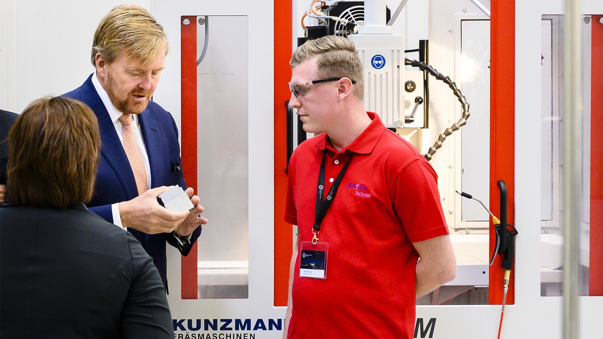 Koning Willem-Alexander bezocht recent nog metaalverwerkende producenten in Eindhoven. Foto: ANP