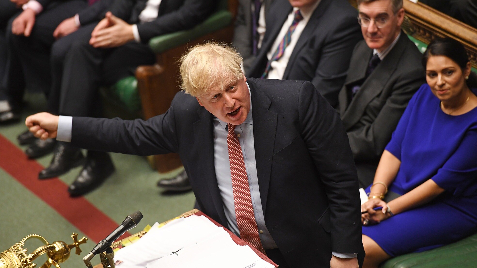 Gaat Boris Johnson corona als excuus gebruiken voor uitstel van het Brexit-proces? Foto: Jessica Taylor/AFP