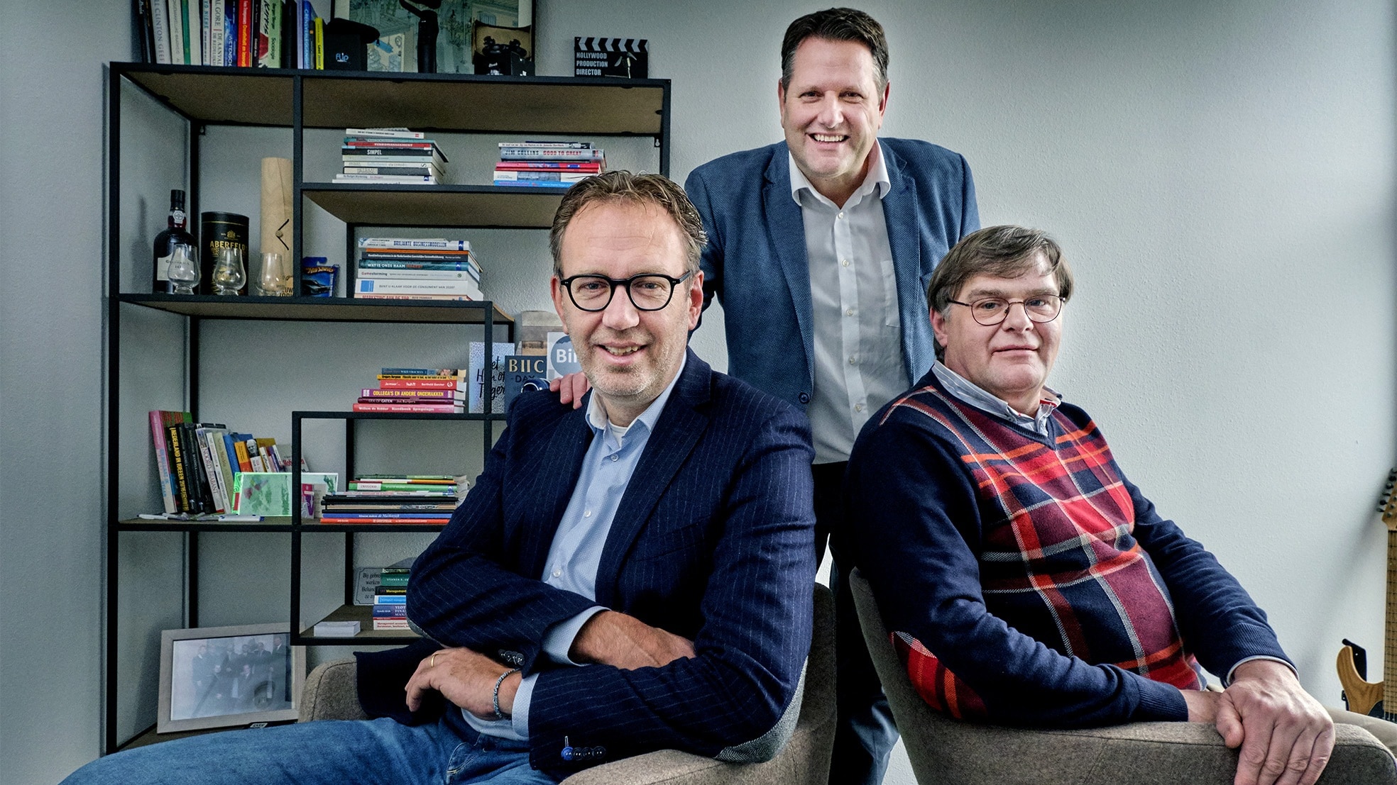 Wilco de Haan (links), Robert Snel (midden) en Albert Roodnat (rechts) van Biic Business Inzicht &amp; Inspiratie Company. Foto: Victor van Breukelen.