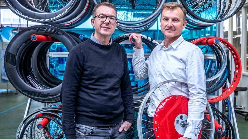 Directeuren Wouter (links) en Maarten van Doornik van Holland Mechanics. Foto: Raymond Rutting/de Volkskrant.
