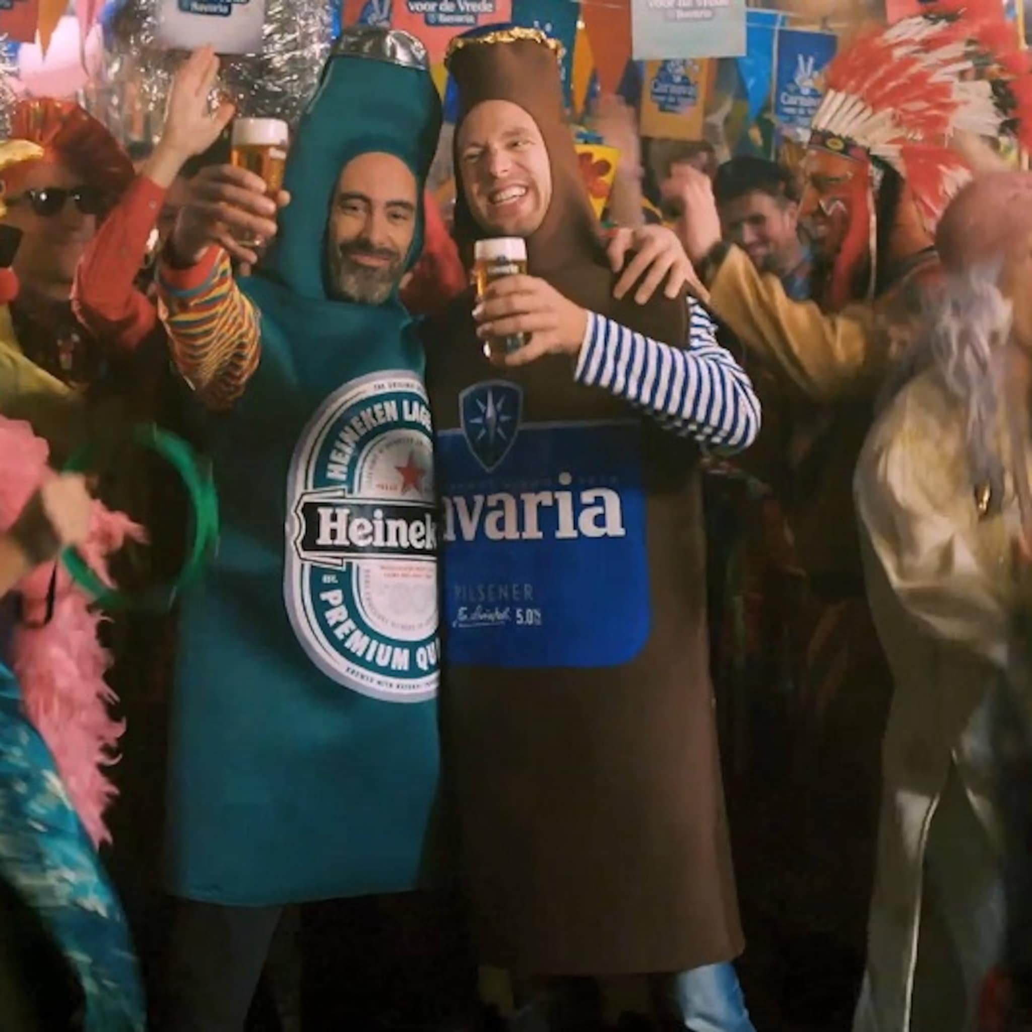 carnavalscommercial bavaria verbroederen met heineken of uitdagen